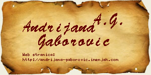 Andrijana Gaborović vizit kartica